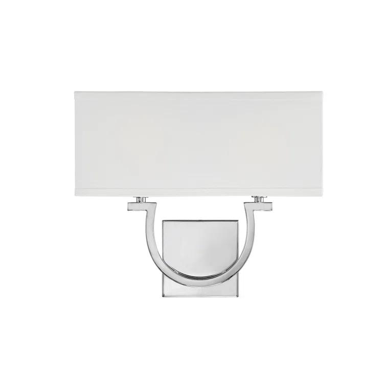 Willa Arlo™ Interiors Carlisle 2 - Light Dimmable Armed Sconce in Polished Nickel