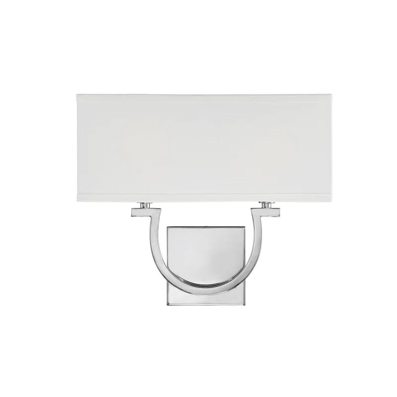 Willa Arlo™ Interiors Carlisle 2 - Light Dimmable Armed Sconce in Polished Nickel