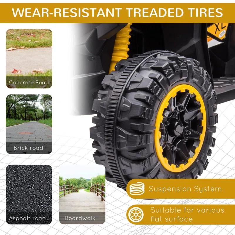 Aosom Aosom 12 Volt 1 Seater All-Terrain Vehicles Battery Powered Ride On