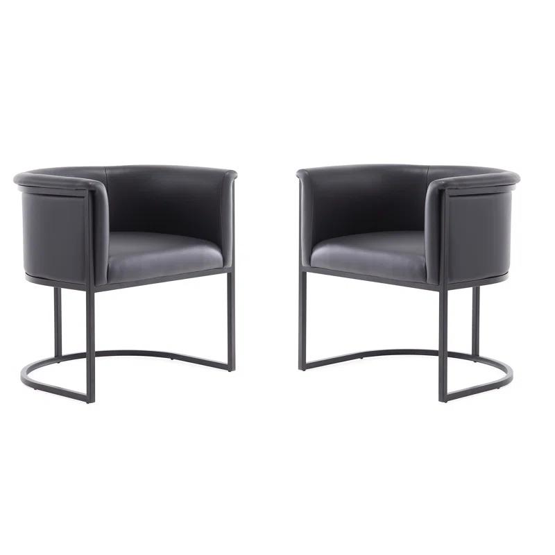 Ceets Bali Saddle And Black Faux Leather Dining Chair (Set Of 2) (Set of 2)