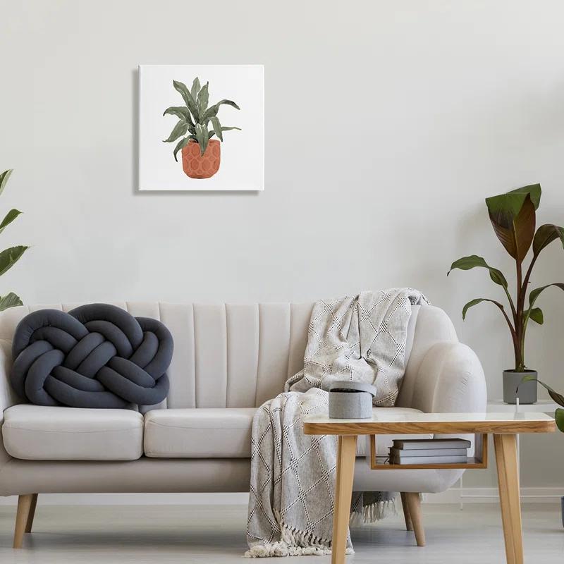 Stupell Industries " Simple House Plant Green Leaves Terracotta Planter Painting " by Lanie Loreth