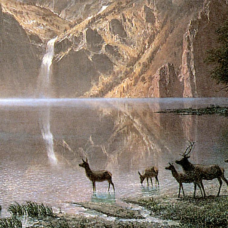 Vault W Artwork Among The Sierra Nevada, 1868 by Albert Bierstadt Framed Canvas Replica Painting