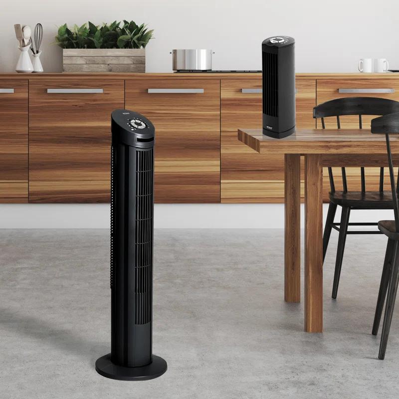 Seville Classics UltraSlimline® 40" Oscillating Tower Fan Combo