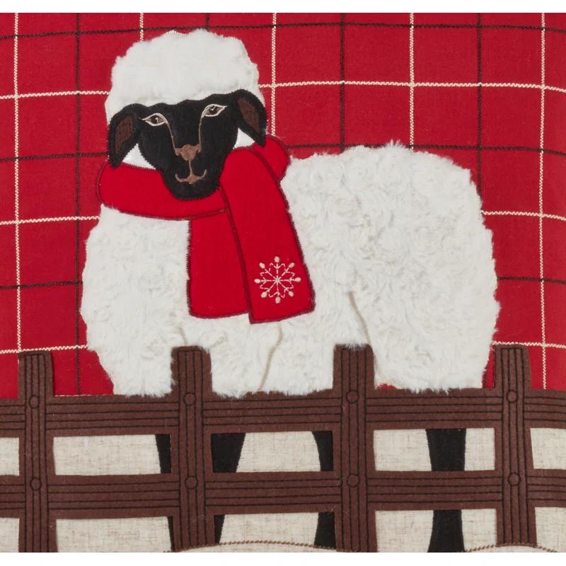 Sheep Plaid Pillow Cover