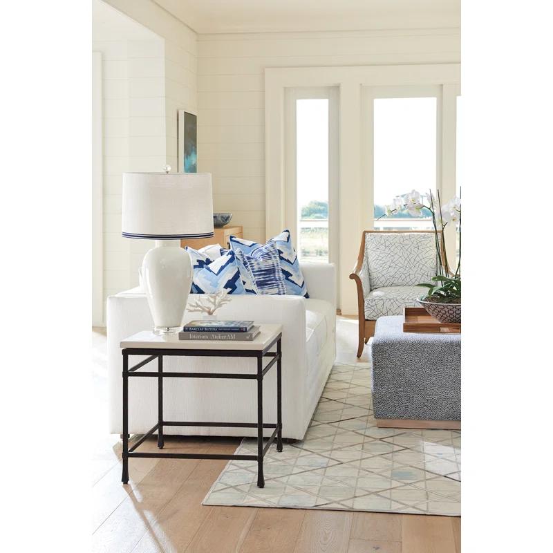 Barclay Butera Newport Stone Top End Table