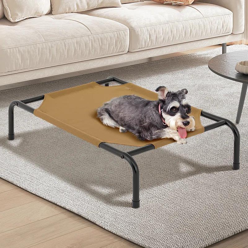 Tucker Murphy Pet™ Cooling Elevated Dog Bed, Portable Raised Pet Cot with Breathable Fabric and Alloy Steel Frame