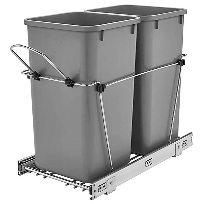 Rev-A-Shelf Rev-A-Shelf Double Pull Out Trash Can 35 Qt for Kitchen