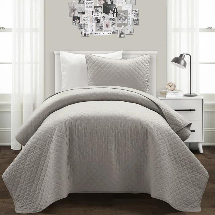 Lush Decor Ava Diamond Standard Cotton Modern & Contemporary Quilt Set