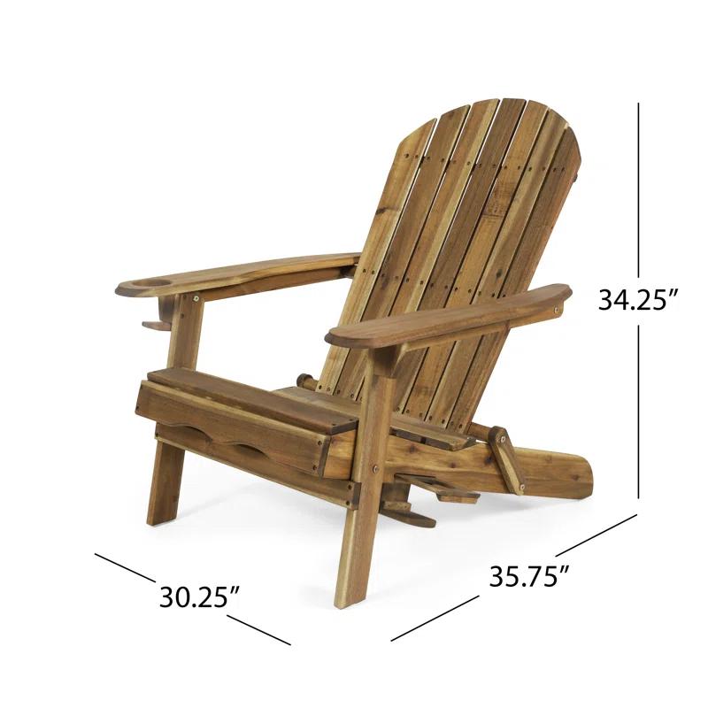 Highland Dunes Mccombs Solid Wood Folding Adirondack Chair (Set of 2)