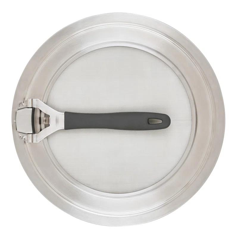 Circulon Circulon Universal Splatter Guard Mesh Grease Cover For Pots And Pans Protects Stove, Countertop, And Kitchen From Oil When Frying, 13 Inch, Stainless Steel