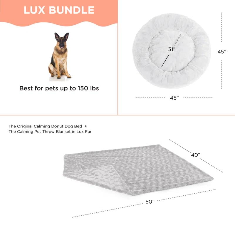 Best Friends By Sheri Best Friends by Sheri Bundle The Original Calming Lux Donut Cuddler Pet Bed/Throw