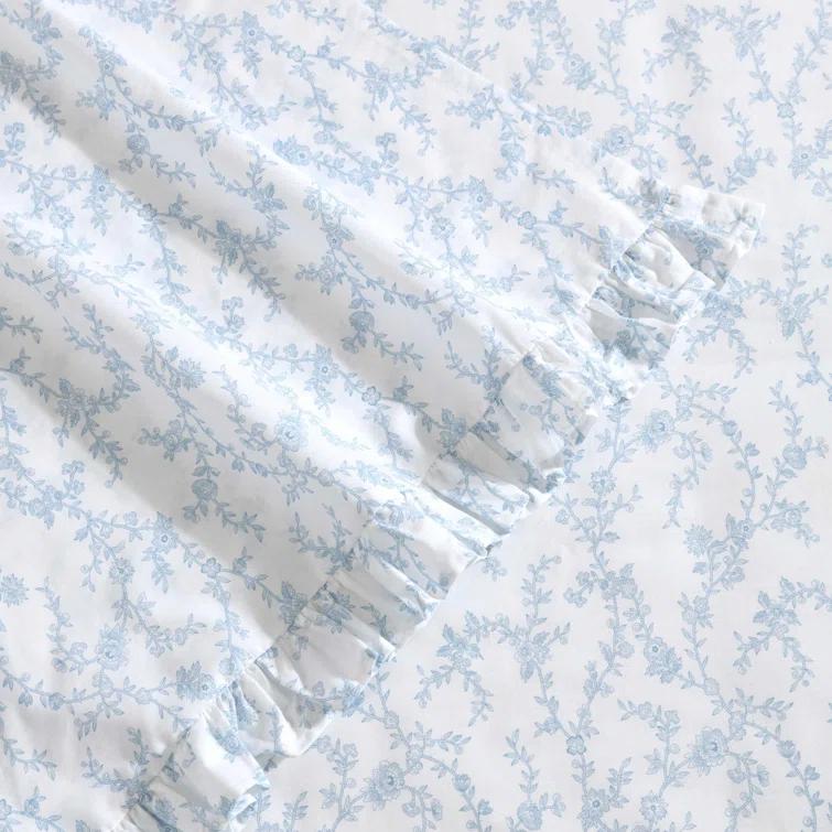 Laura Ashley Evie Laura Ashley Printed Cotton Percale 2 Piece Pillowcase Set