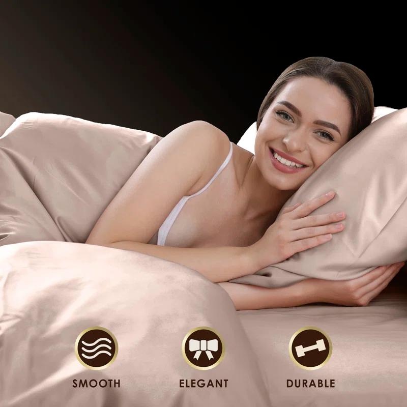 Seduction Martex Elegance Satin Silk Pillowcases Hotel Quality - Super Soft & Breathable Great For Hair And Skin (Set of 2)