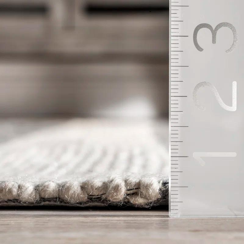 Sophie Striped Wool Gray Area Rug