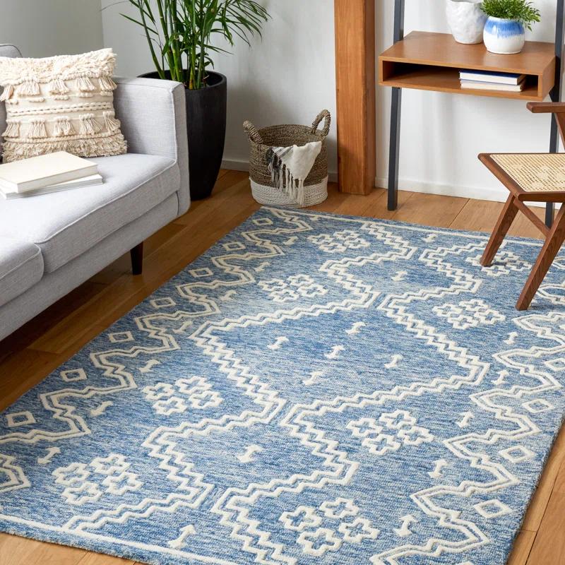 Union Rustic Abbey-Louise Hand Tufted Wool Southwestern Rug