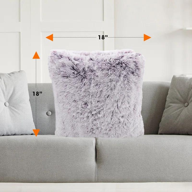 Cheer Collection Faux Fur Throw Pillow (Set of 2)