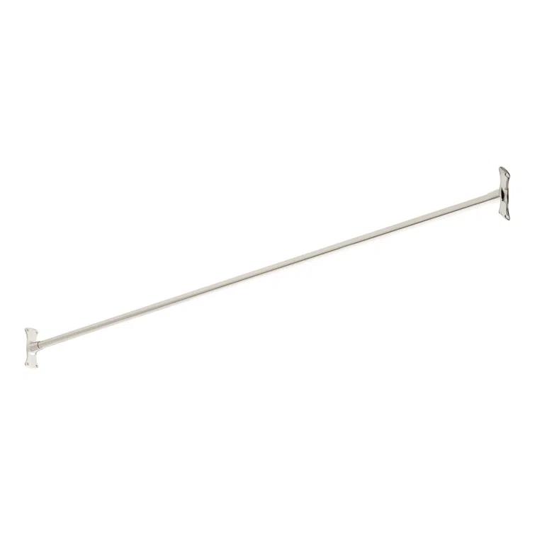 Signature Hardware 66" Brass Straight Shower Curtain Rod