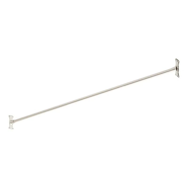 Signature Hardware 66" Brass Straight Shower Curtain Rod