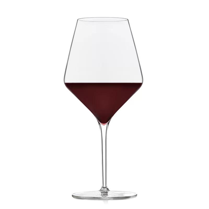 Greenwich Signature Angular Bowl 16-Ounce Wine Glasses Set of 4