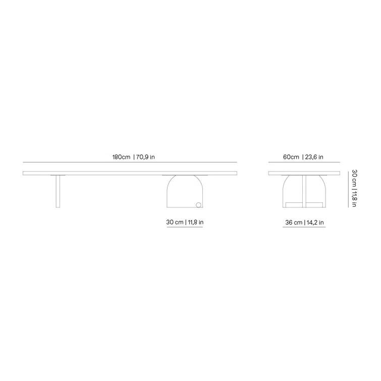 Nomon Nova Solid Wood Top Single Coffee Table