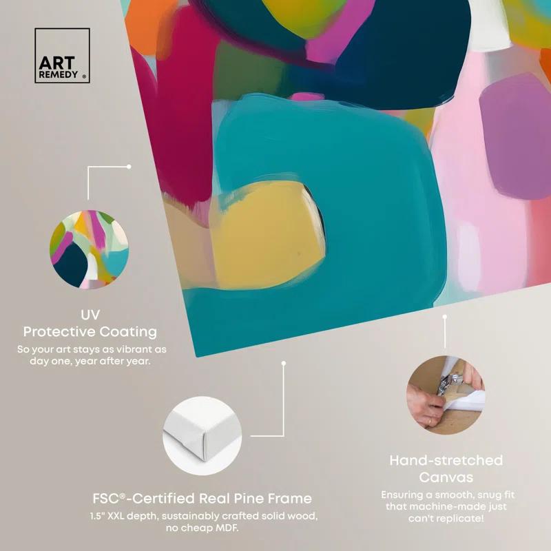 Art Remedy Colorful Dimensions I Canvas Modern Colorful Print by Art Remedy