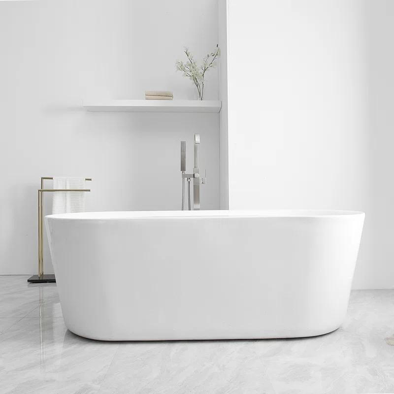 VIBRANTBATH A-97011-N 1 Handle Floor Clawfoot Tub Faucet with Diverter