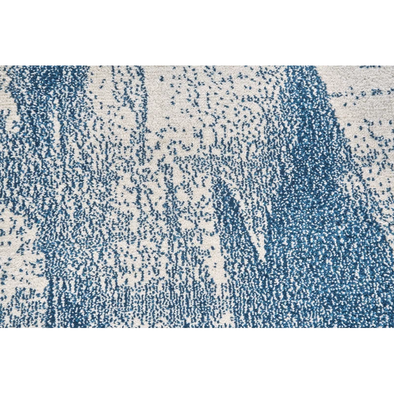 Wrought Studio™ Aveneil Abstract Cobalt Area Rug