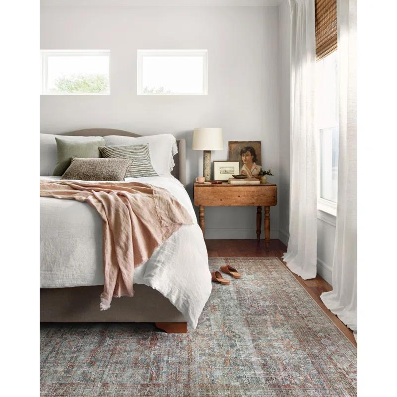 Chris Loves Julia x Loloi Chris Loves Julia x Loloi Jules Oriental Lagoon/Brick Area Rug