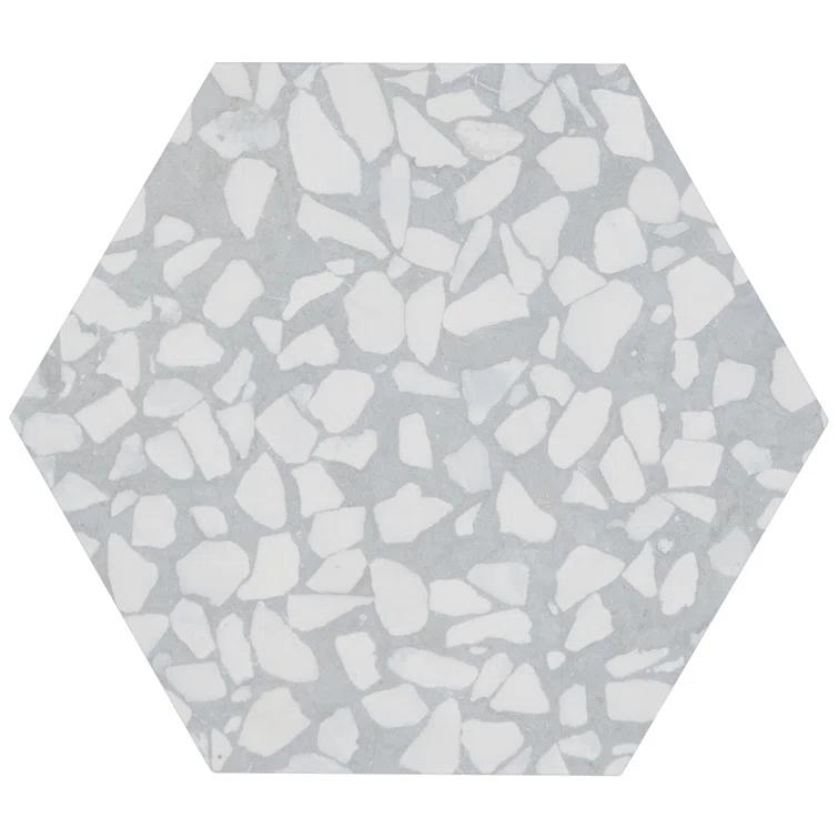 Jurassic Hex 9" Terrazzo Look Porcelain Floor & Wall Tile (8.07 Sq. Ft. / Case)
