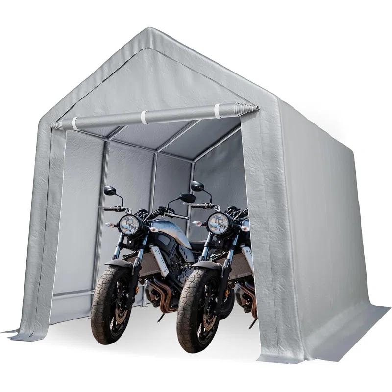 babevy Durable Canopy Carport With Storage Shed - Roll-Up Zipper Door in , 103.92" H x 96" W x 168" D