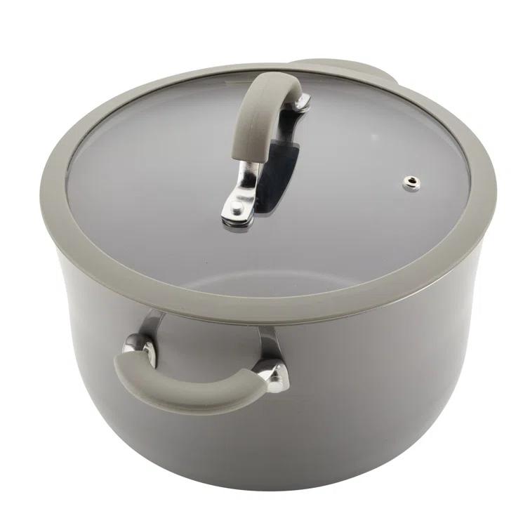 Rachael Ray Rachael Ray Cook & Create Nonstick Cookware Pots and Pans Set, 6 Piece, Gray