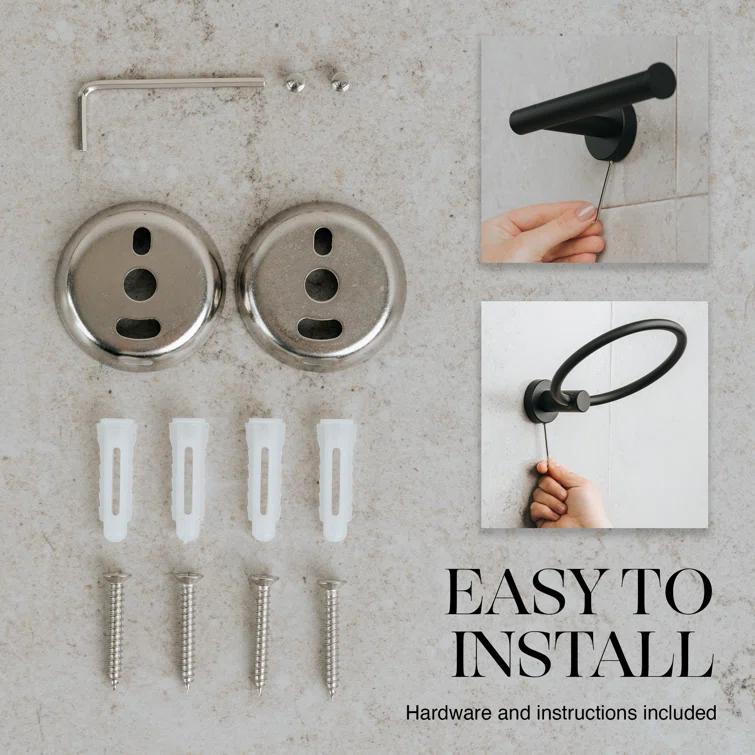 Marmolux Accessories 4 - Piece Bathroom Hardware Set S911-4BK