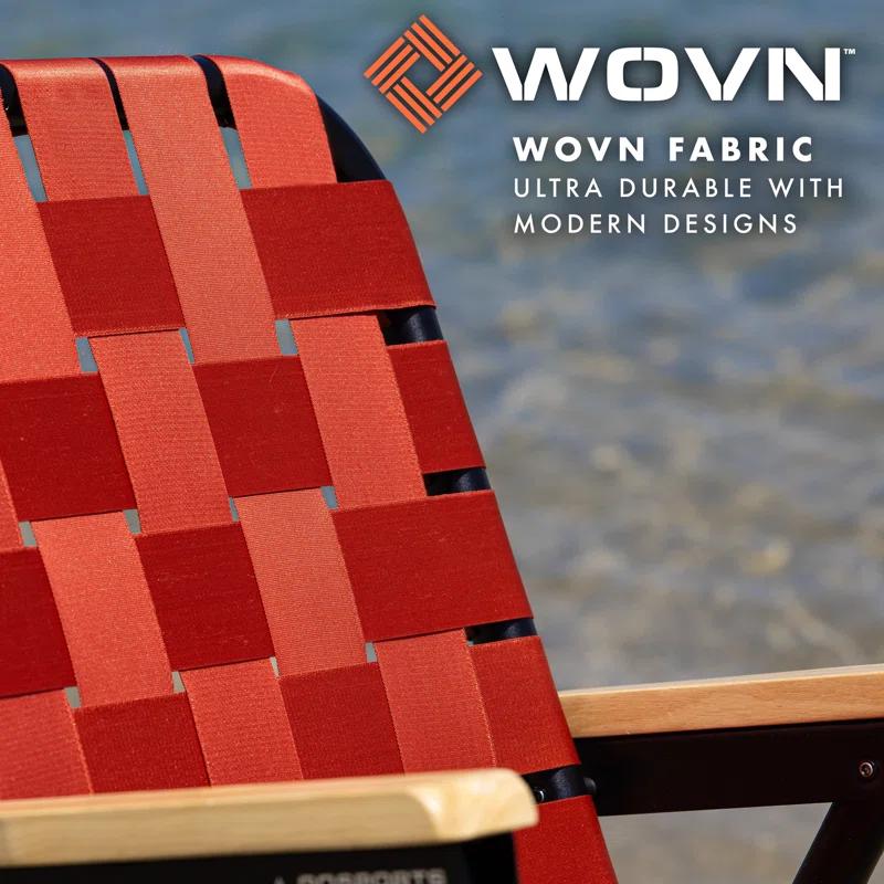 GoSports GoSports Outdoors WOVN Premium Beach & Camping Chair - Folding Backpack Chair for Adults