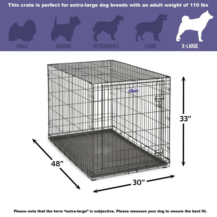 Midwest Homes For Pets MidWest Homes for Pets Newly Enhanced Single Door iCrate Dog Crate Includes Divider Panel