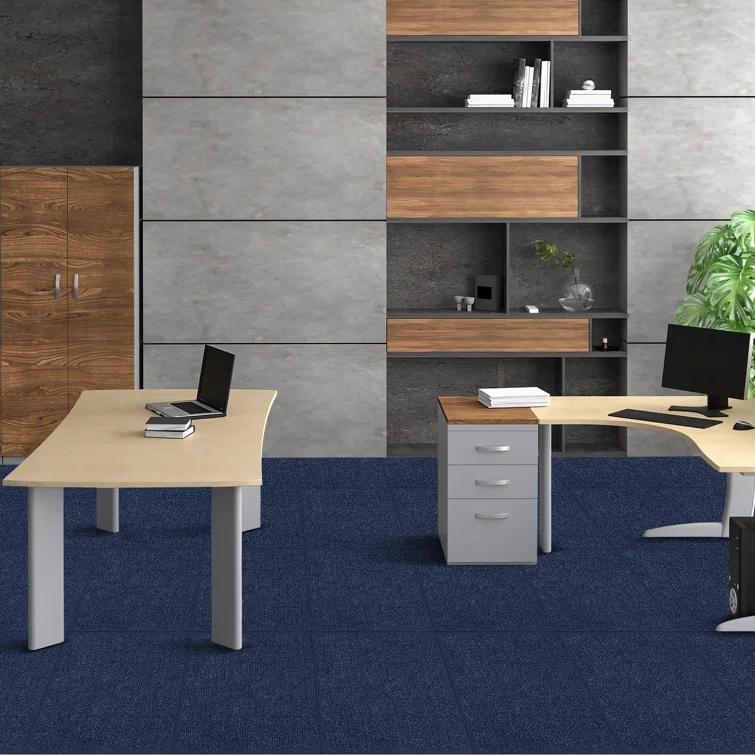 VEVOR 24'' W x 24'' L Level Cut And Loop Polyester Carpet Tile (Set of 15)