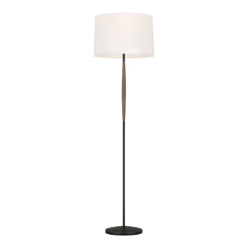 Ferrelli 61.625'' Weathered Oak Wood Traditional Floor Lamp