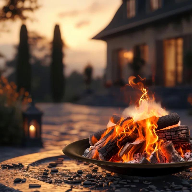 Pure Garden Fire Bowl - 24in Firepit Insert for DIY Fire Ring or Replacement - High Temp Finish Fire Pit Bowl - Fire Pits for Outside Wood Burning by Pure Garden