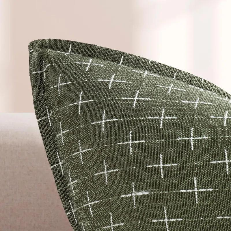 MAGBIX Pillow Covers 18X18 Set Of 2 Soft Polyester Textured Pillow Covers With Stylish Flange Edge Cozy Farmhouse Throw Pillows For Couch Bed Sofa Living Room