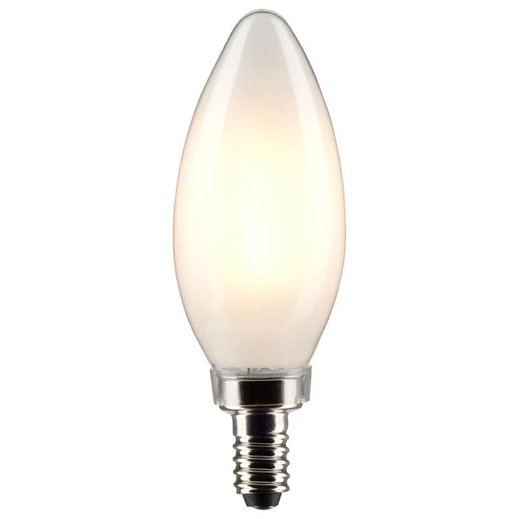 Satco Lighting 5.5 Watt Dimmable B11 Candelabra (E12) LED Bulb - 500 Lumens, And 90CRI S21279
