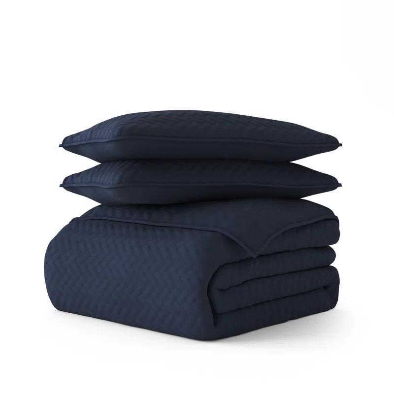 Becky Cameron Antora Microfiber Modern & Contemporary Coverlet / Bedspread Quilt Set