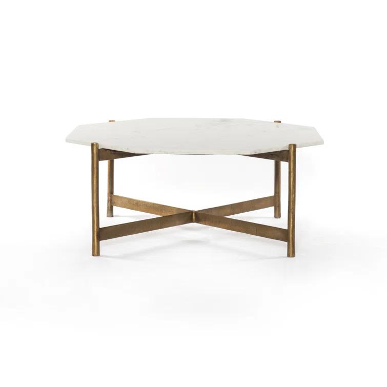 Montague Geometric Marble Coffee Table (40")