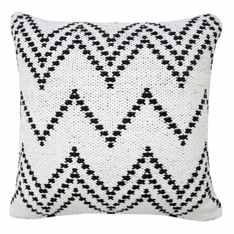 ZeaZu Chevron Cotton Reversible Throw Pillow