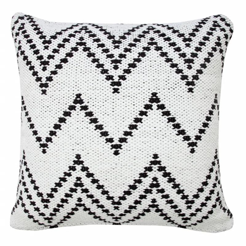 ZeaZu Chevron Cotton Reversible Throw Pillow