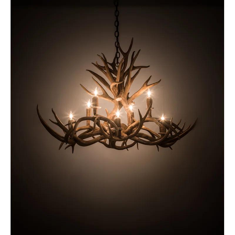 Meyda Lighting Rustic Lodge 8 - Light Antler Tiered Chandelier
