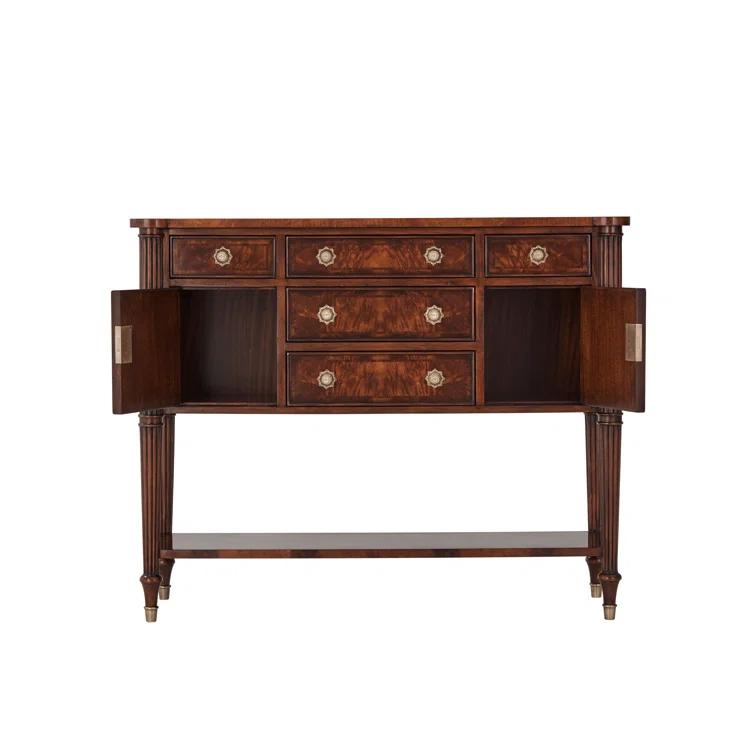 Regency Inspired Flame Mahogany & Rosewood Banded Sideboard