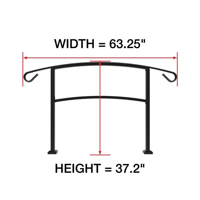 Barrette Outdoor Living Handirail 4-Step Aluminum Rail Kit