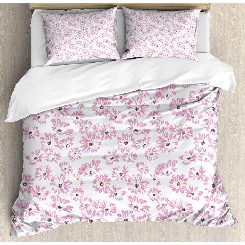 Ambesonne Flower Farmhouse / Country Floral Duvet Cover Set