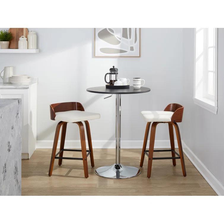 LumiSource Swivel Upholstered Counter Stool (Set of 2)