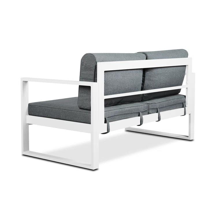 Real Flame BALTIC 55" Metal Outdoor Loveseat With Cushions by Real Flame