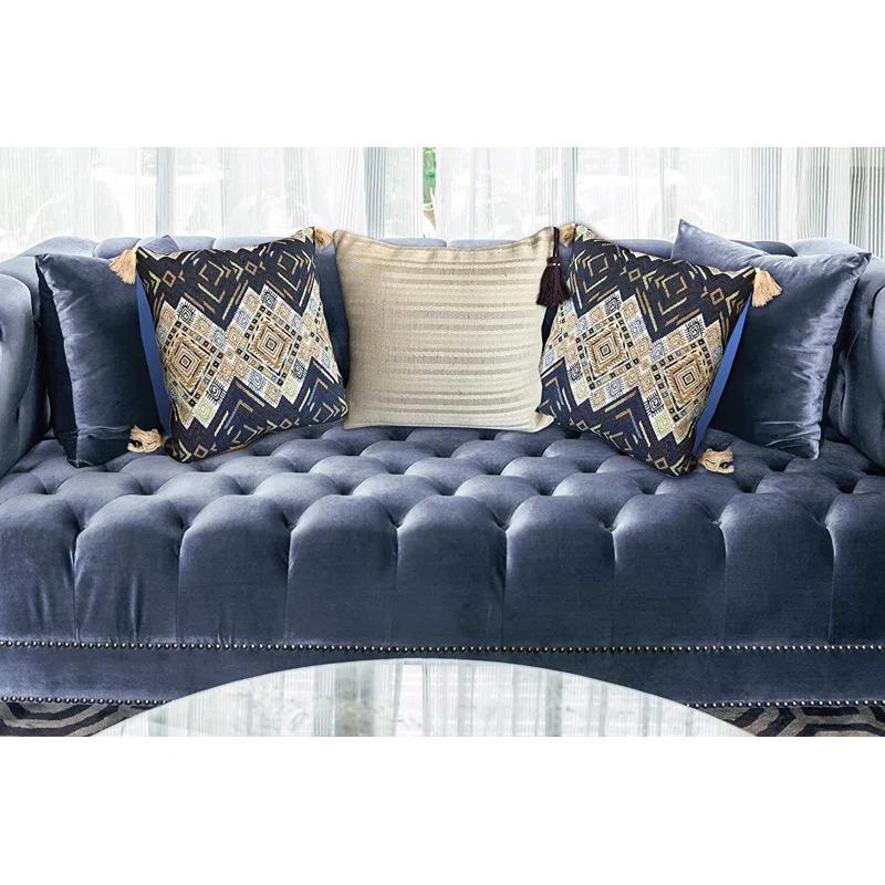 DecorShore Striped Jute / Sisal Pillow Cover